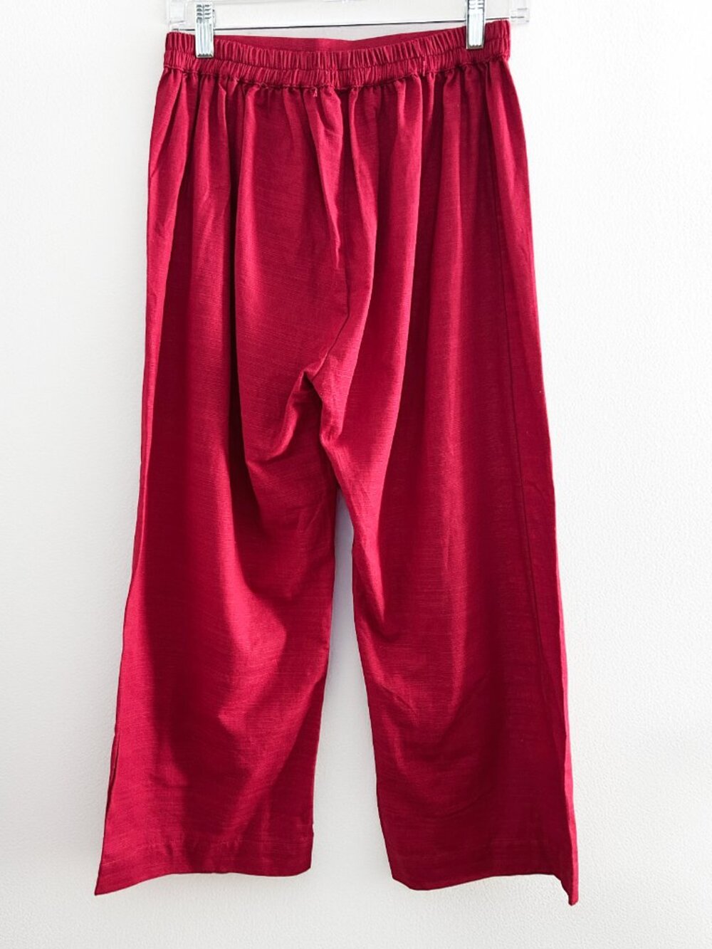 Sana Safinaz Cranberry 100% Cotton Pull-On Pants Women's Medium Relaxed Casual - Picture 2 of 7